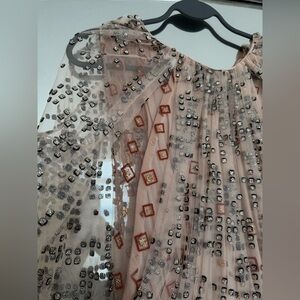 Embellished Sheer Pink Top